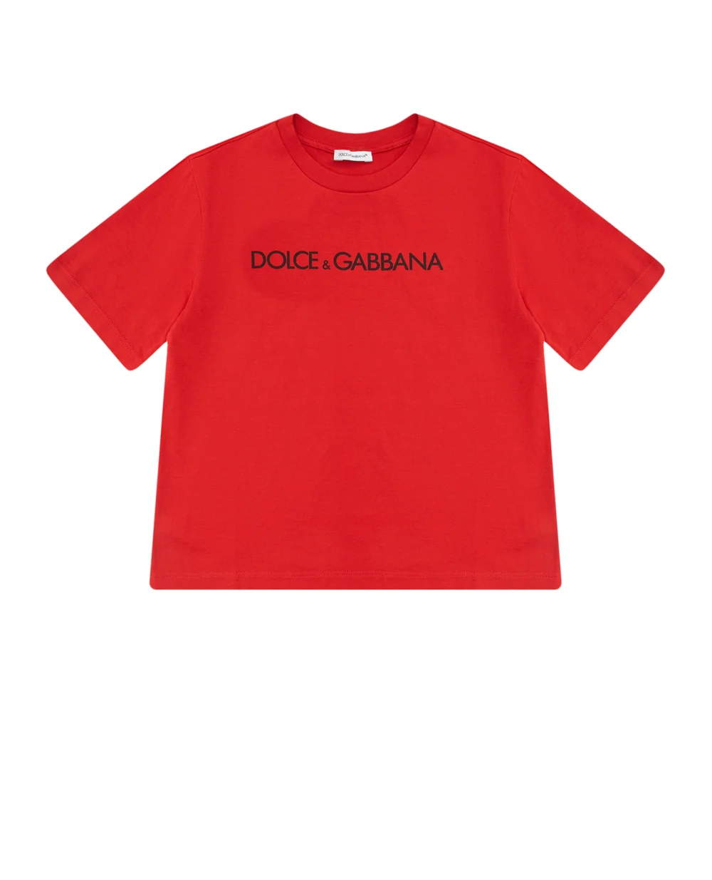 Детская футболка Dolce&Gabbana Kids L5JTKT-G7I4M-B, красный цвет • Купить в интернет-магазине Kameron