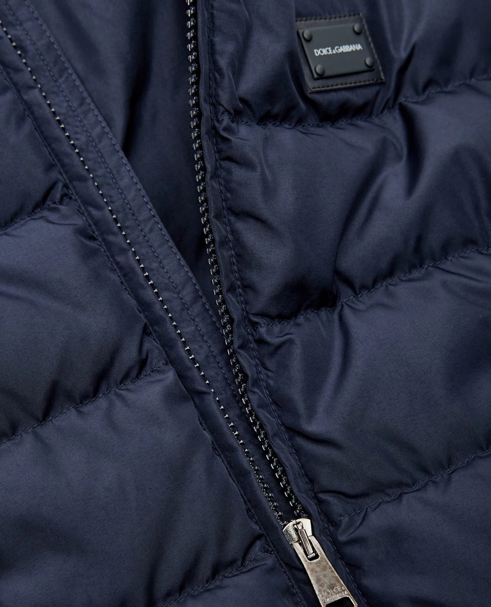 Детский пуховик Dolce&Gabbana Kids L4JBS8-G7MJW-S, синий цвет • Купить в интернет-магазине Kameron