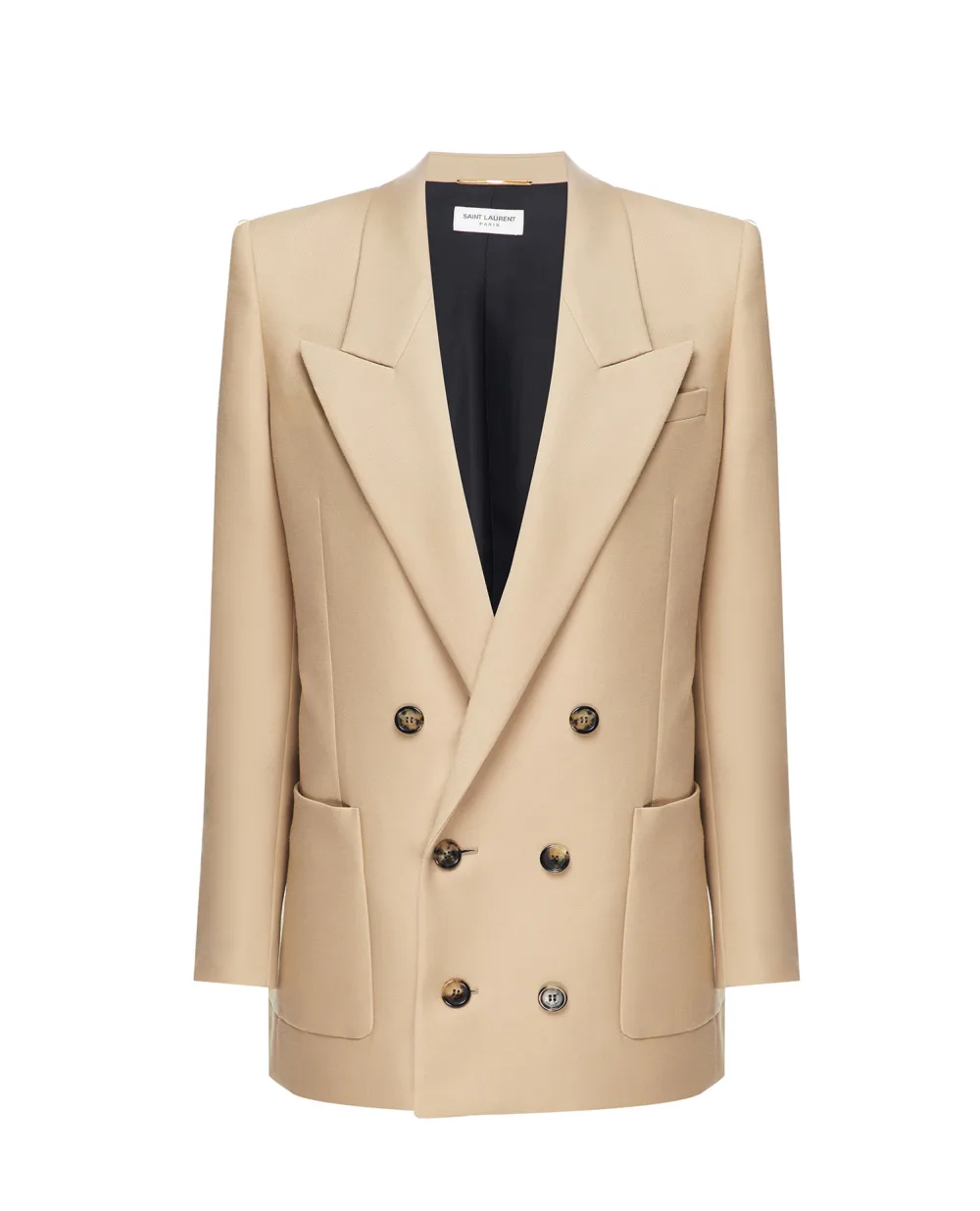 Шерстяной блейзер Saint Laurent 735409-Y7B73, бежевый цвет • Купить в интернет-магазине Kameron