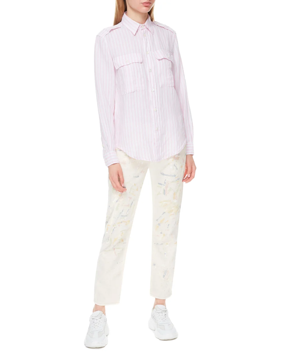 Льняная рубашка Polo Ralph Lauren 211842532001, разноцветный цвет • Купить в интернет-магазине Kameron