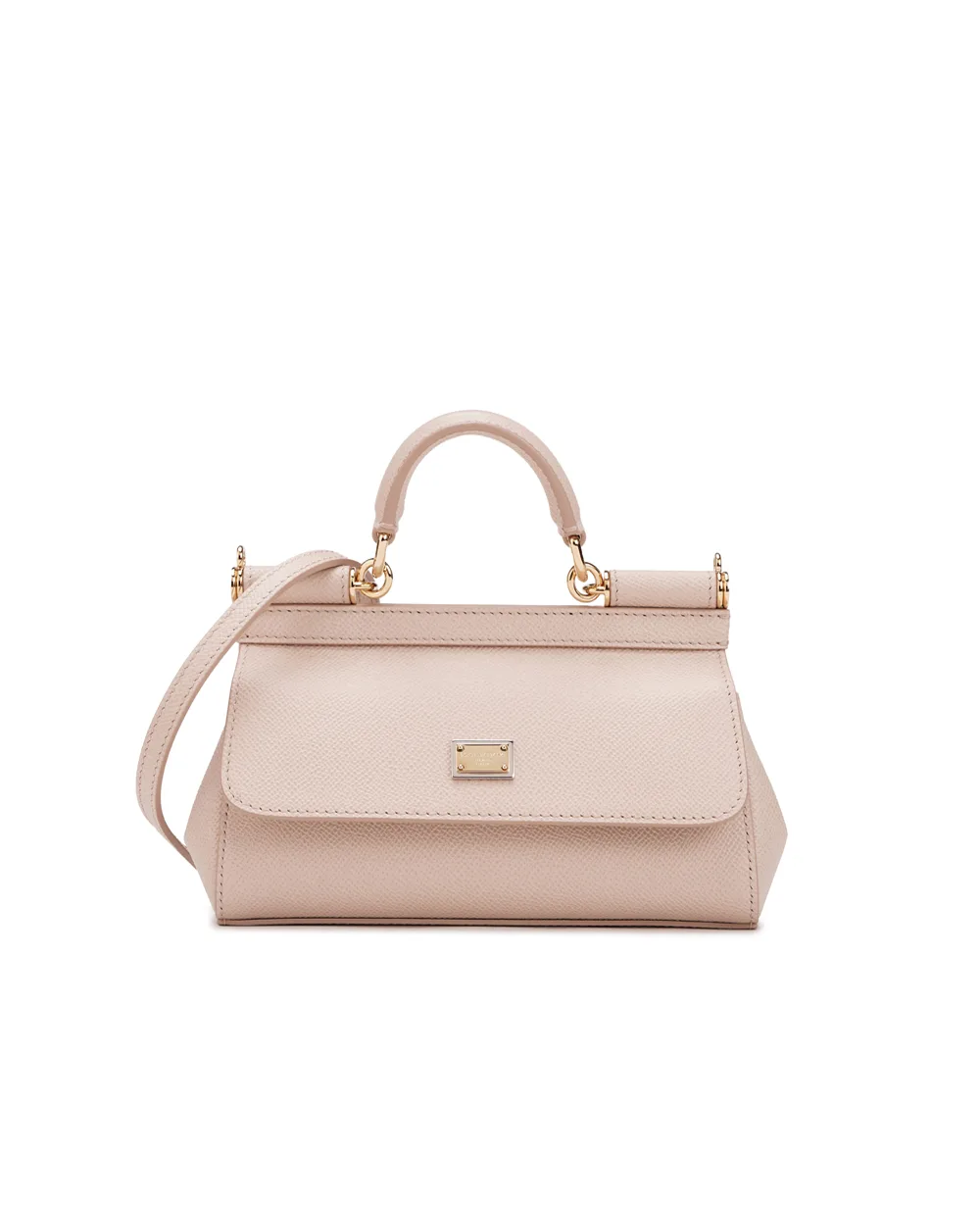 Кожаная сумка Sicily Small Dolce&Gabbana BB7116-A1001, бежевый цвет • Купить в интернет-магазине Kameron