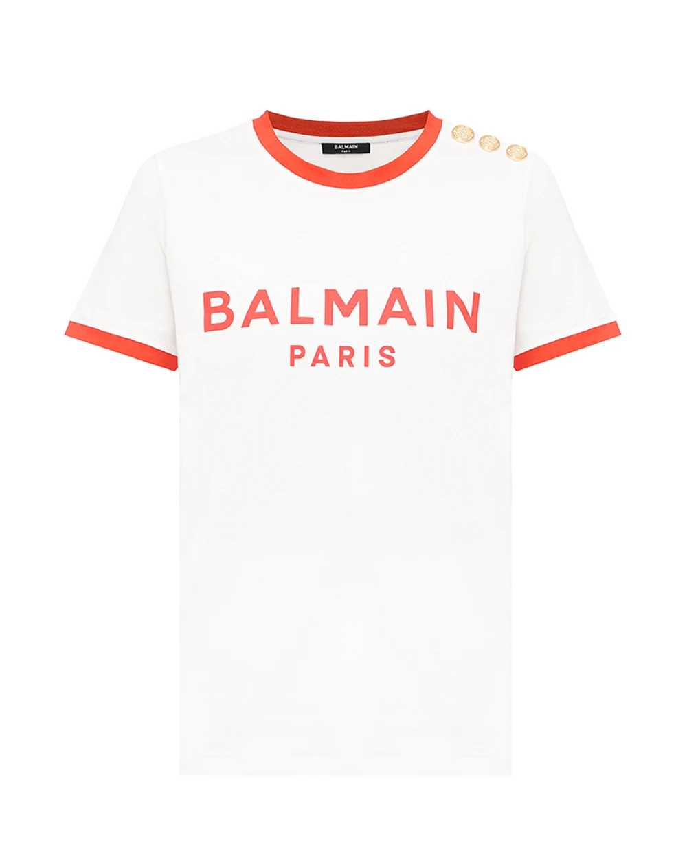 Футболка Balmain CF1EF006BB02, белый цвет • Купить в интернет-магазине Kameron