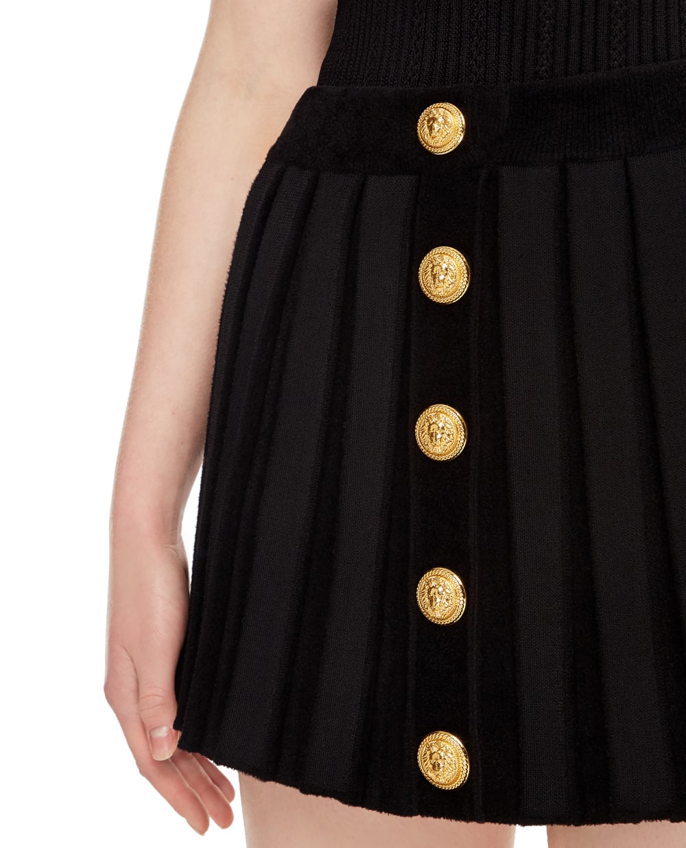Юбка Balmain YF1LB478KC37, черный цвет • Купить в интернет-магазине Kameron