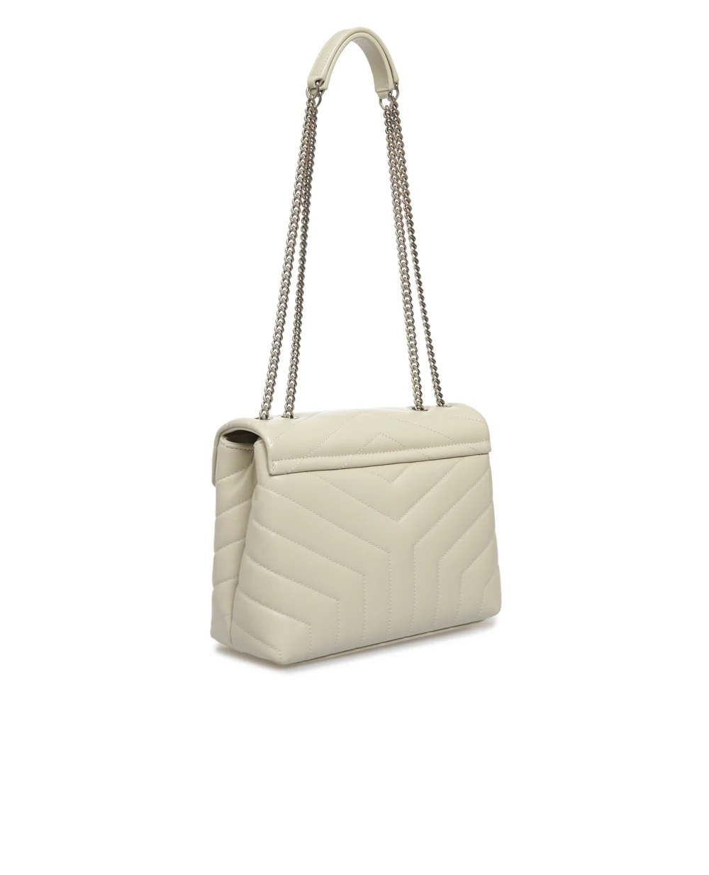 Кожаная сумка Loulou Small Saint Laurent 494699-DV726-, белый цвет • Купить в интернет-магазине Kameron