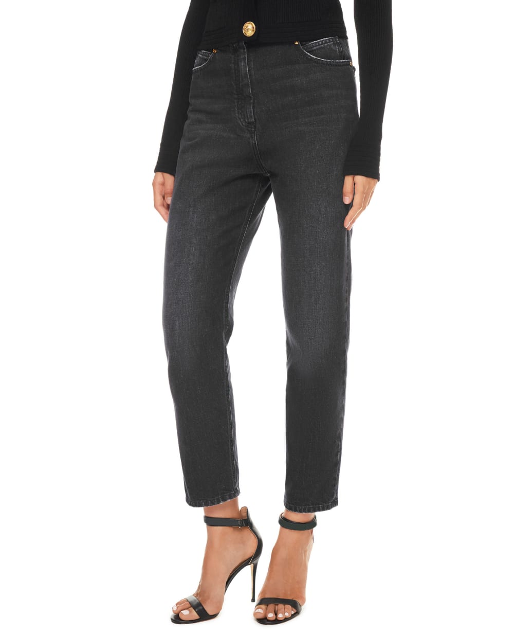 Джинсы Balmain WF1MK000D134, черный цвет • Купить в интернет-магазине Kameron