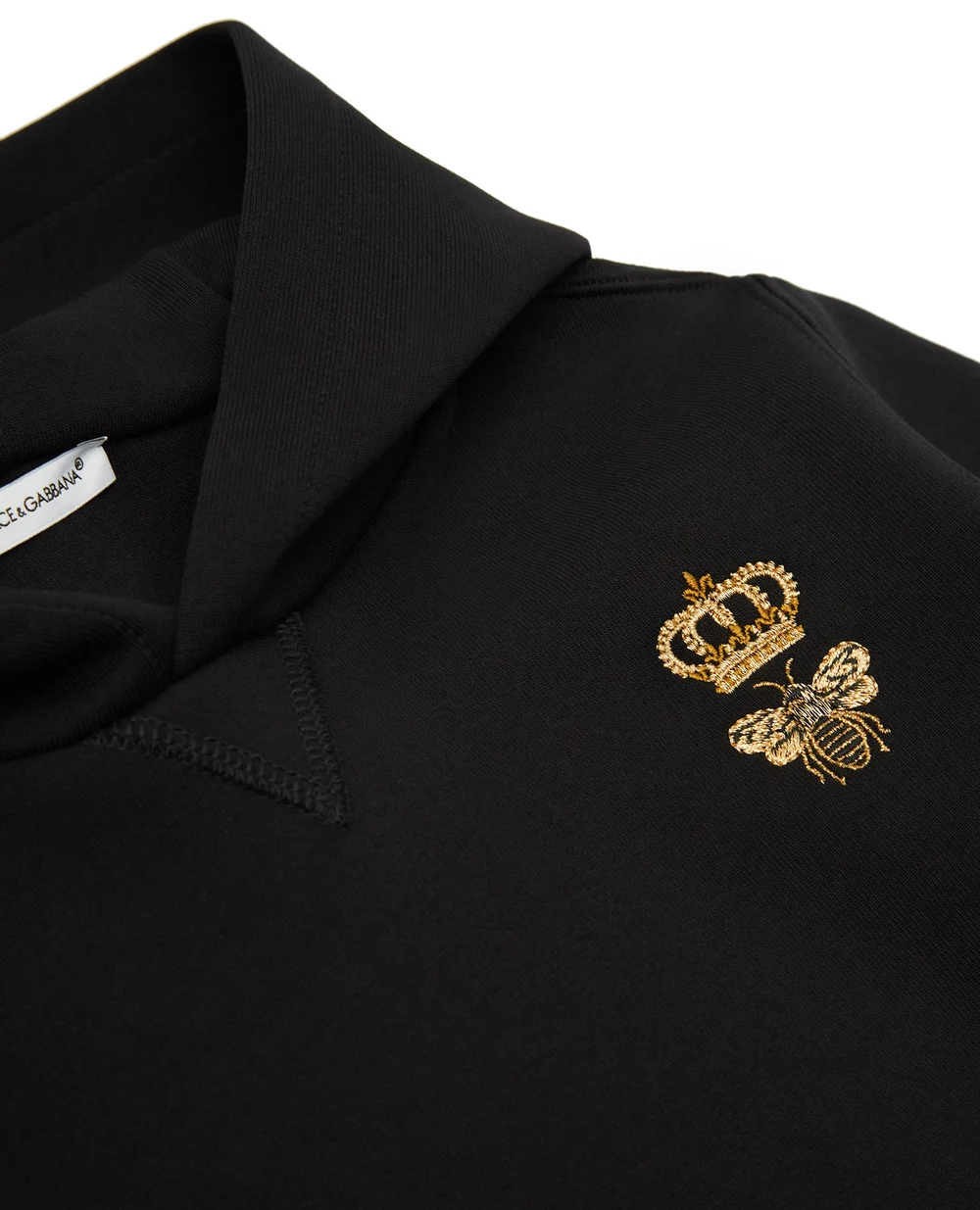 Худи Dolce&Gabbana Kids L4JWAY-G7A5X-B, черный цвет • Купить в интернет-магазине Kameron