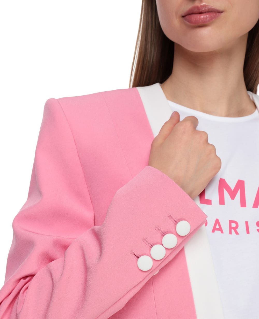 Жакет Balmain VF17576V089, рожевий колір • Купити в інтернет-магазині Kameron