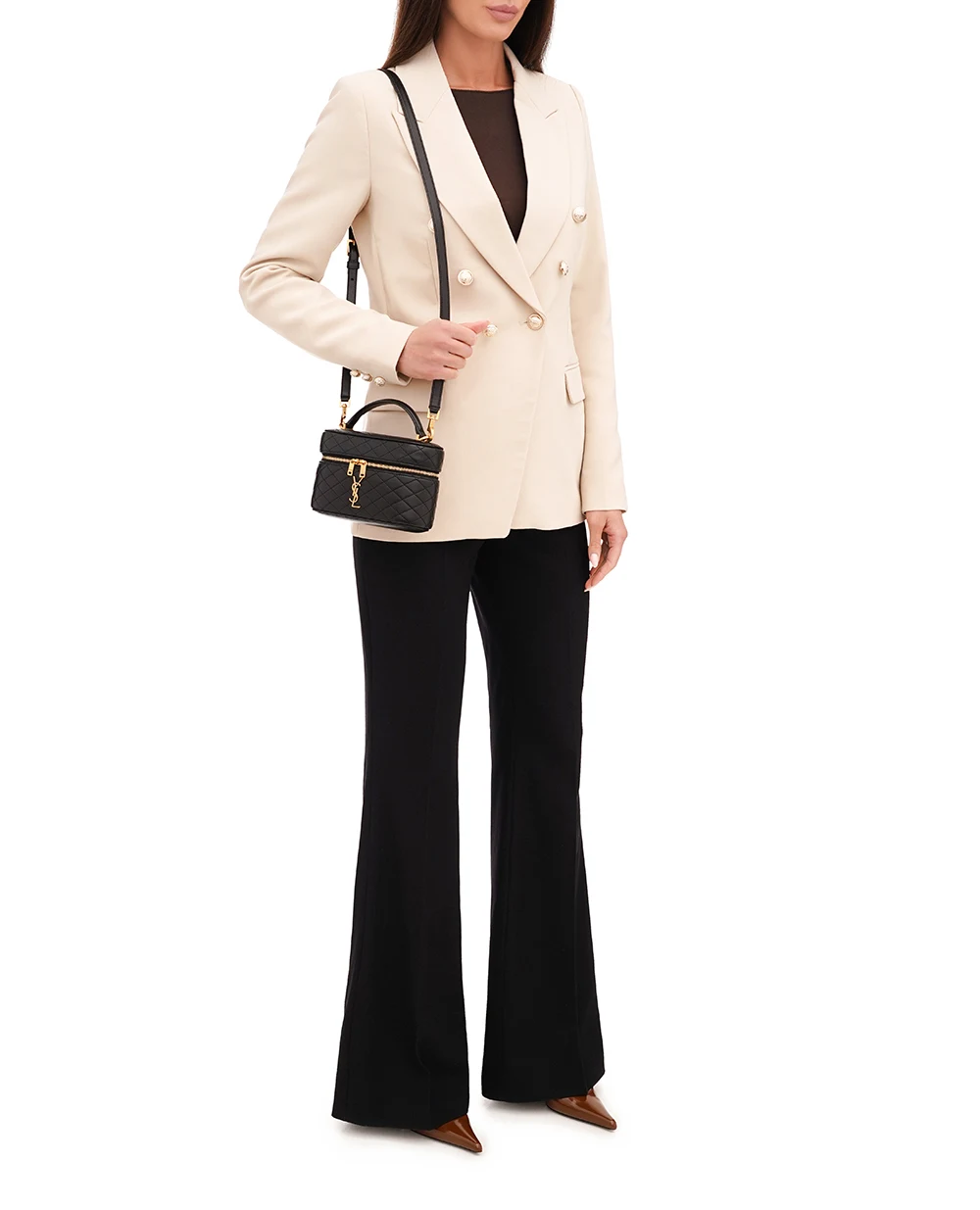 Кожаная сумка Gaby Saint Laurent 766731-1EL07, черный цвет • Купить в интернет-магазине Kameron
