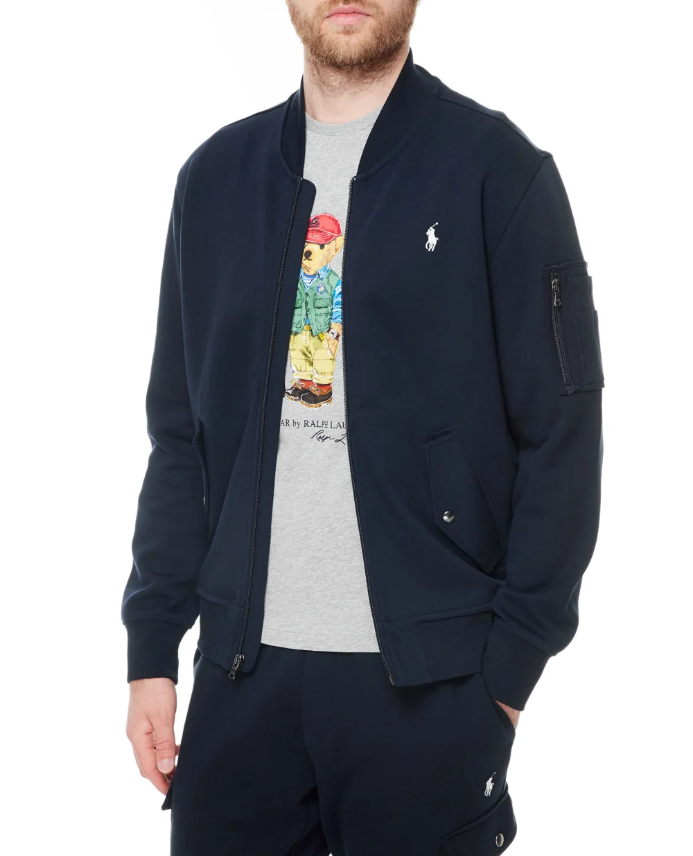 Спортивная кофта (костюм) Polo Ralph Lauren 710881521003, темно-синий цвет • Купить в интернет-магазине Kameron