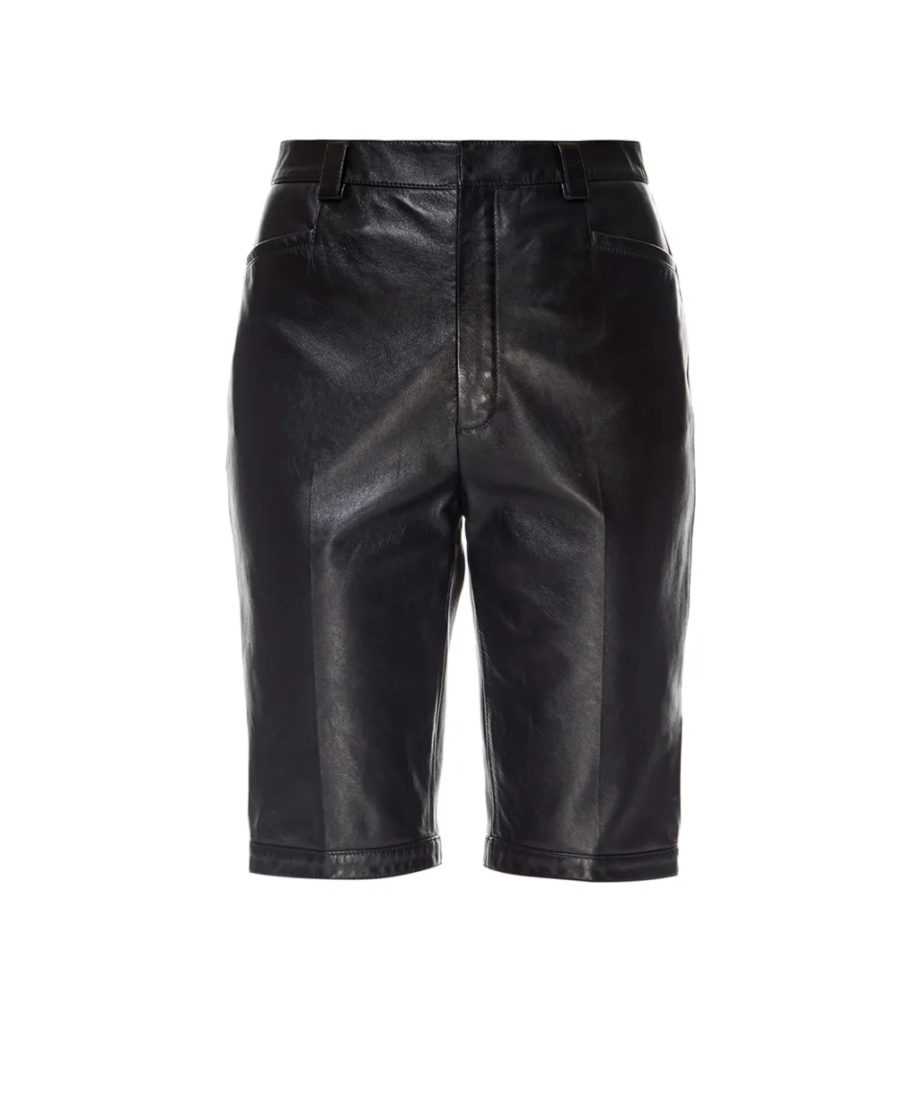 Кожаные шорты Saint Laurent 672819-YCFC2, черный цвет • Купить в интернет-магазине Kameron