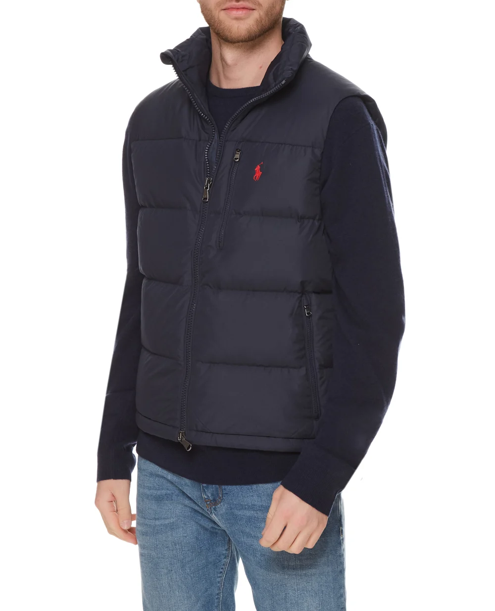 Пуховой жилет Polo Ralph Lauren 710825872002, синий цвет • Купить в интернет-магазине Kameron