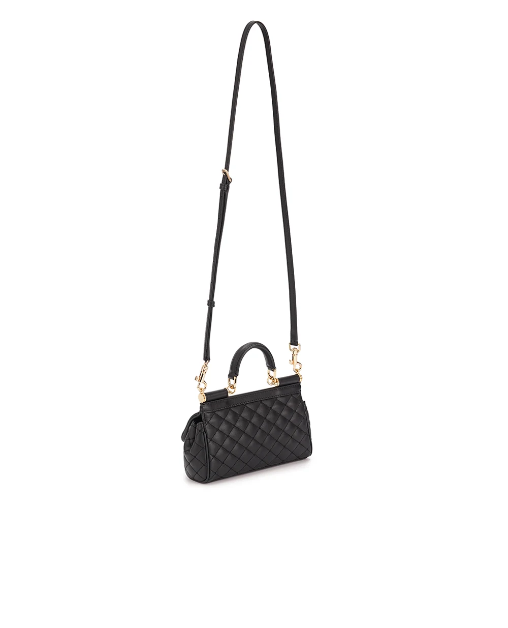 Шкіряна сумка Sicily Small Dolce&Gabbana BB7116-AV967, чорний колір • Купити в інтернет-магазині Kameron