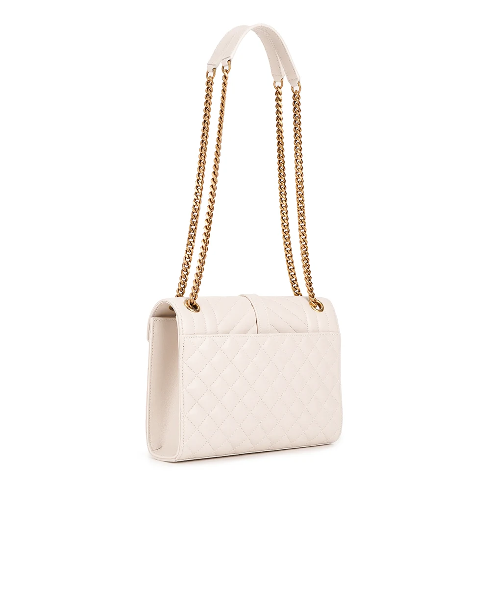 Кожаная сумка Envelope Medium Saint Laurent 600185-AACT7, бежевый цвет • Купить в интернет-магазине Kameron