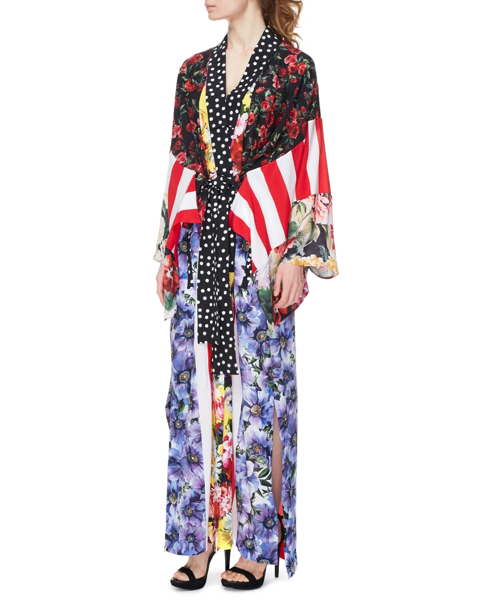 Шелковый кафтан Dolce&Gabbana F0U29T-GDY32, разноцветный цвет • Купить в интернет-магазине Kameron