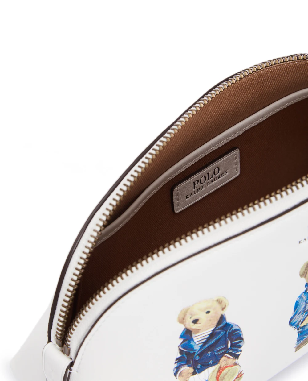 Кожаная косметичка Polo Ralph Lauren 427828895001, белый цвет • Купить в интернет-магазине Kameron