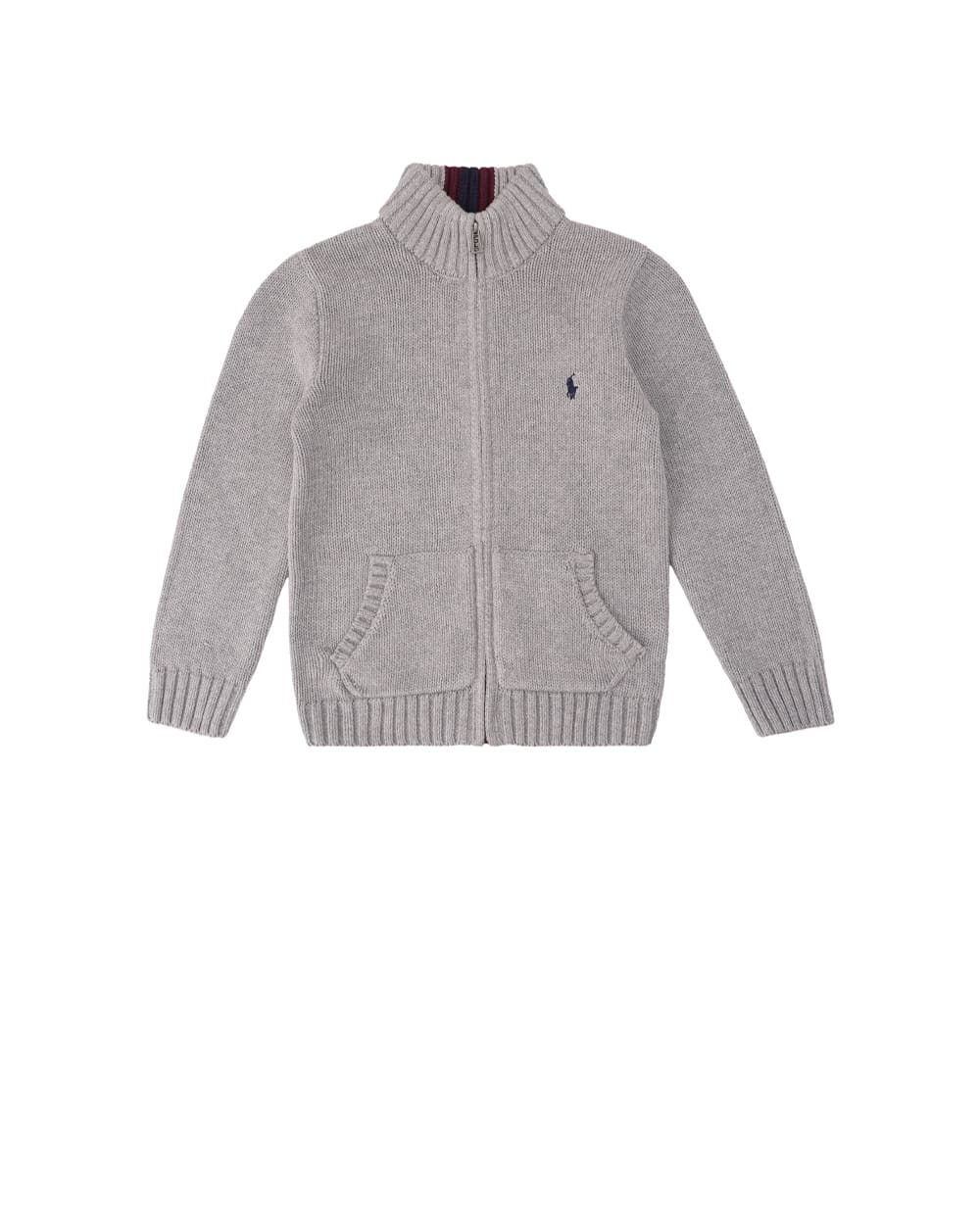 Детская хлопковая кофта Polo Ralph Lauren Kids 323799411020, серый цвет • Купить в интернет-магазине Kameron