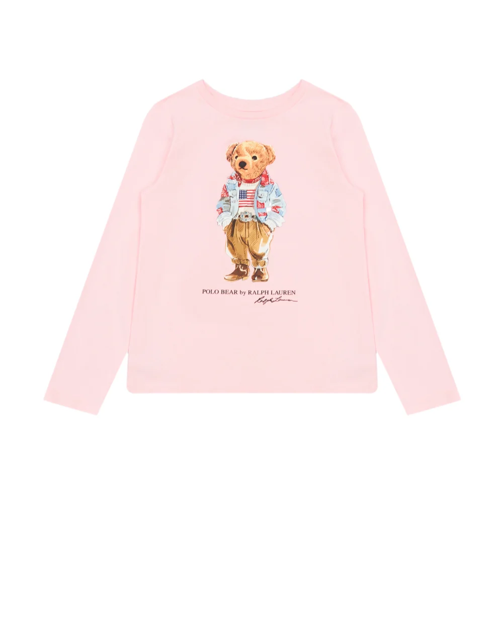 Детский лонгслив Polo Ralph Lauren Kids 313854212001, розовый цвет • Купить в интернет-магазине Kameron