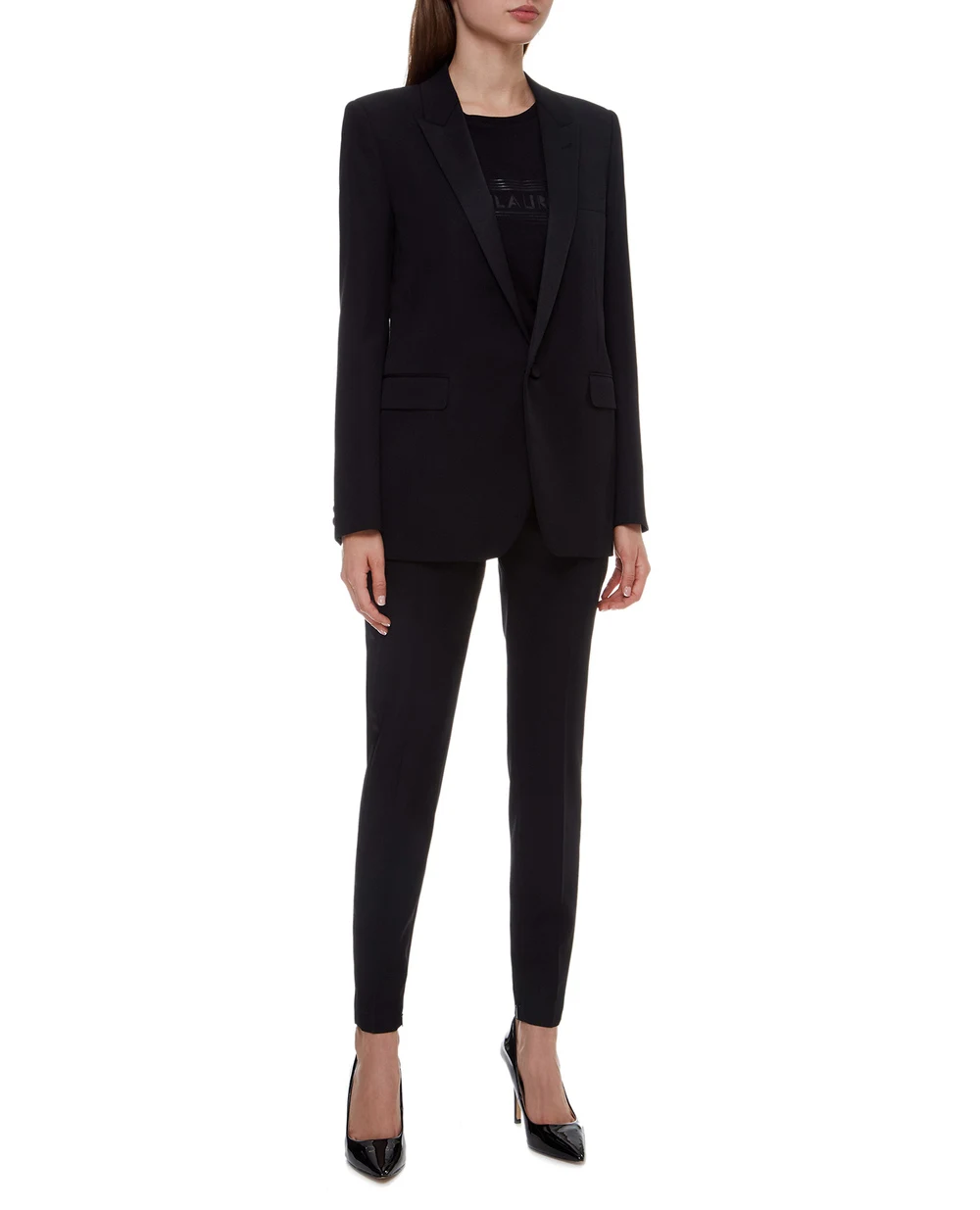 Шерстяной жакет Saint Laurent 517741-Y399W-, черный цвет • Купить в интернет-магазине Kameron
