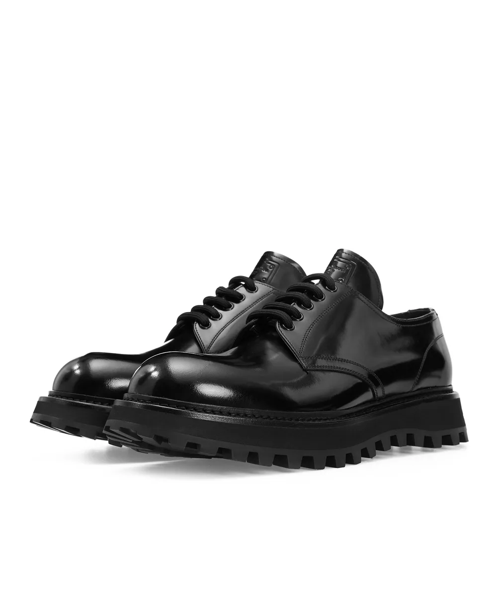 Кожаные дерби Dolce&Gabbana A10690-A1203, черный цвет • Купить в интернет-магазине Kameron