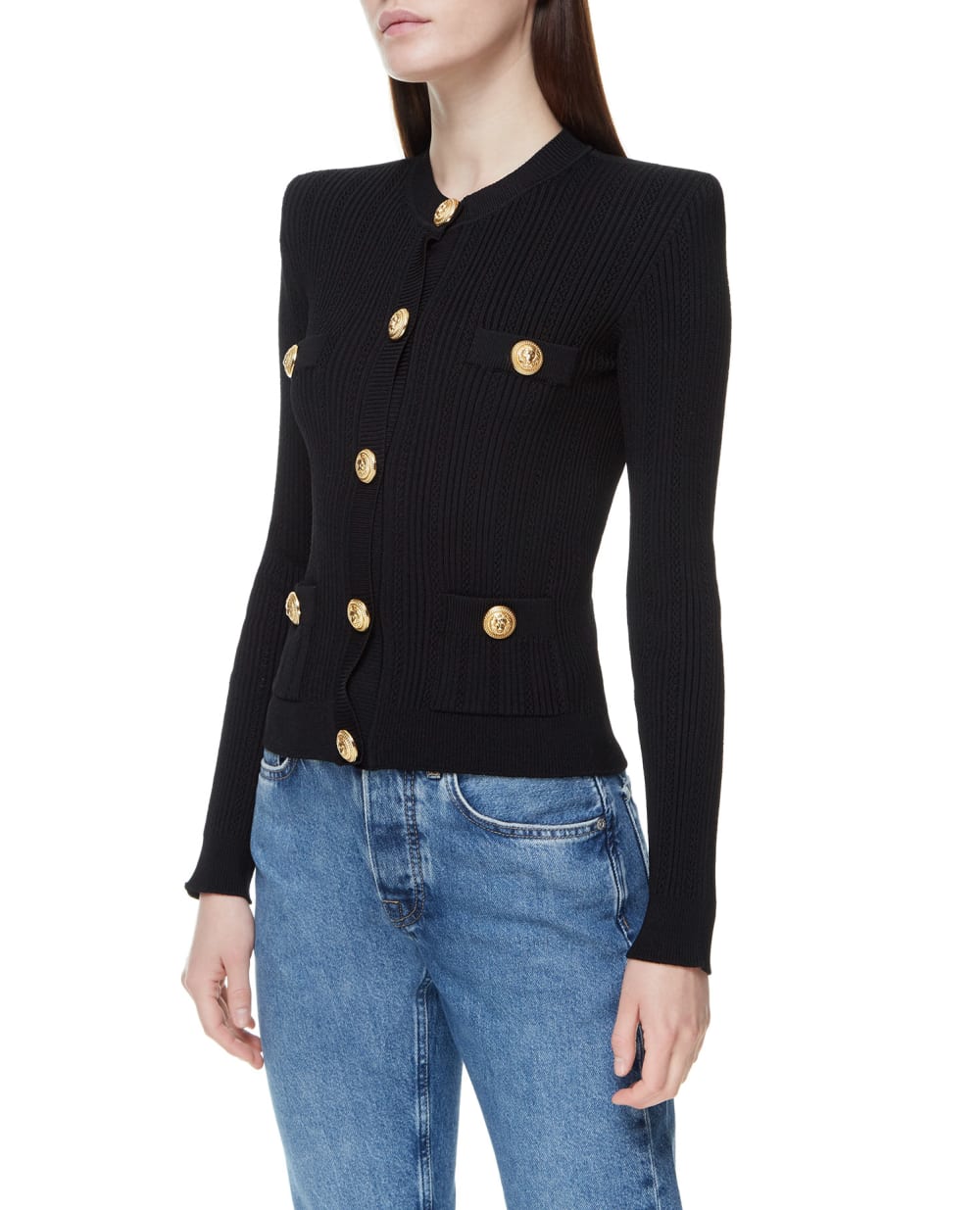 Кардиган Balmain XF1KL005KB39, черный цвет • Купить в интернет-магазине Kameron