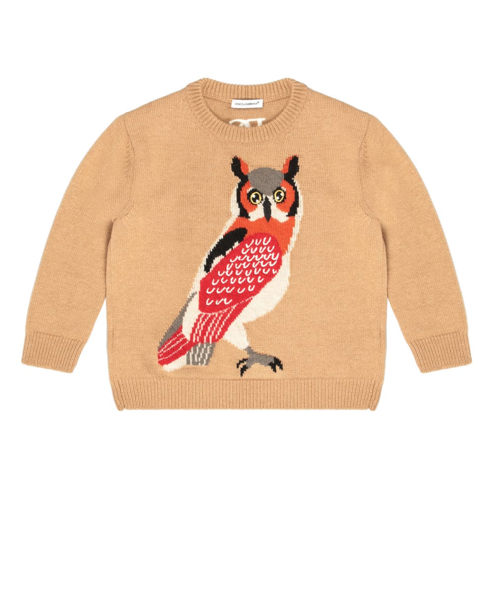 Шерстяной свитер Dolce&Gabbana Kids L4KW85-JAM04-B, бежевый цвет • Купить в интернет-магазине Kameron
