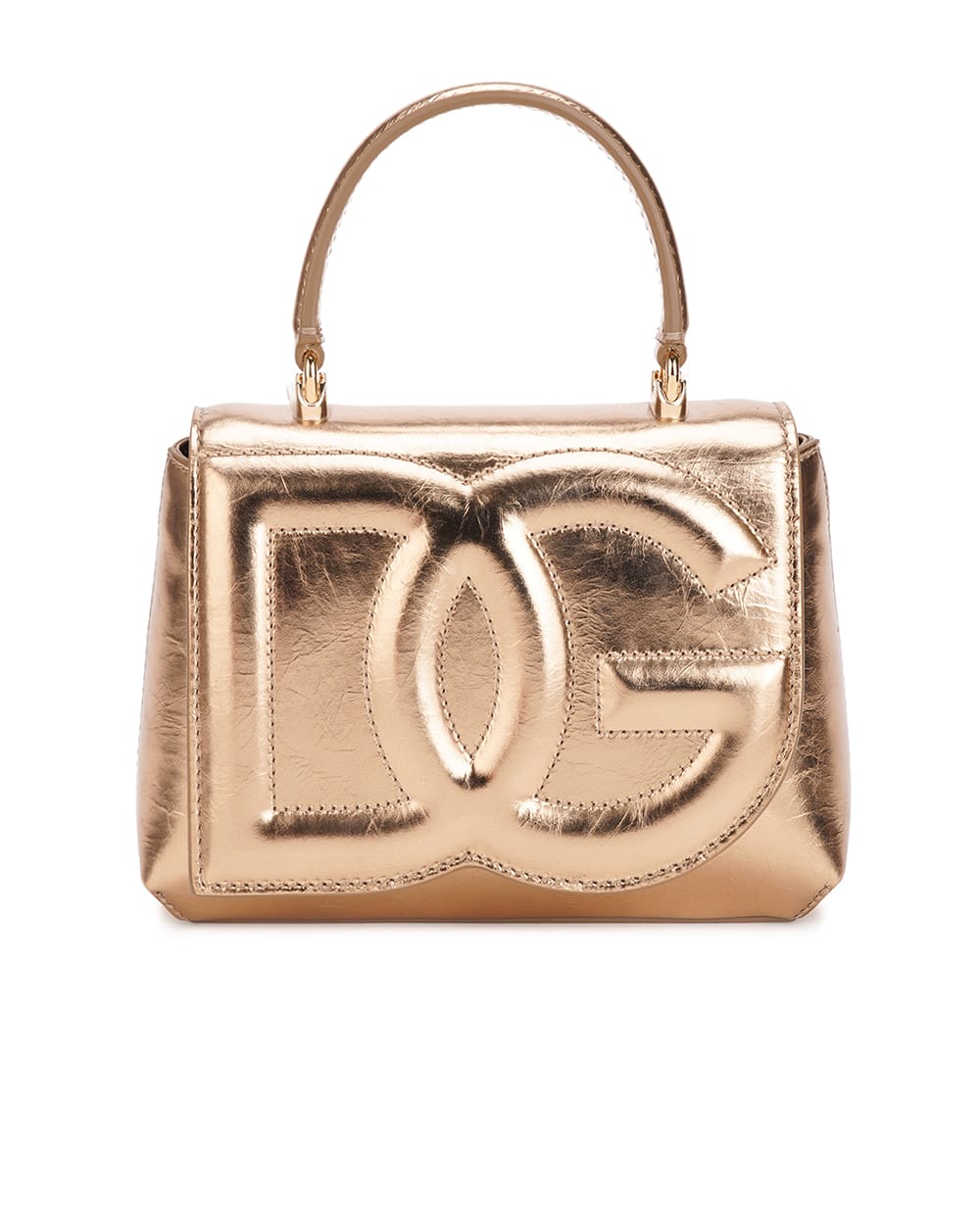 Кожаная сумка DG Logo Mini Dolce&Gabbana BB7568-AO855, золотой цвет • Купить в интернет-магазине Kameron