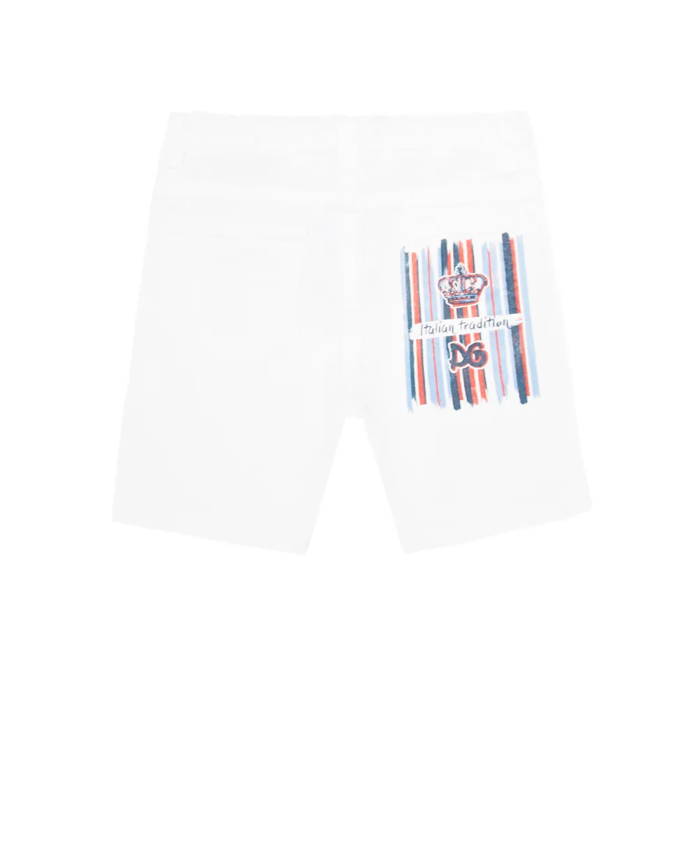 Джинсовые шорты Dolce&Gabbana Kids L12Q36-LY044, белый цвет • Купить в интернет-магазине Kameron