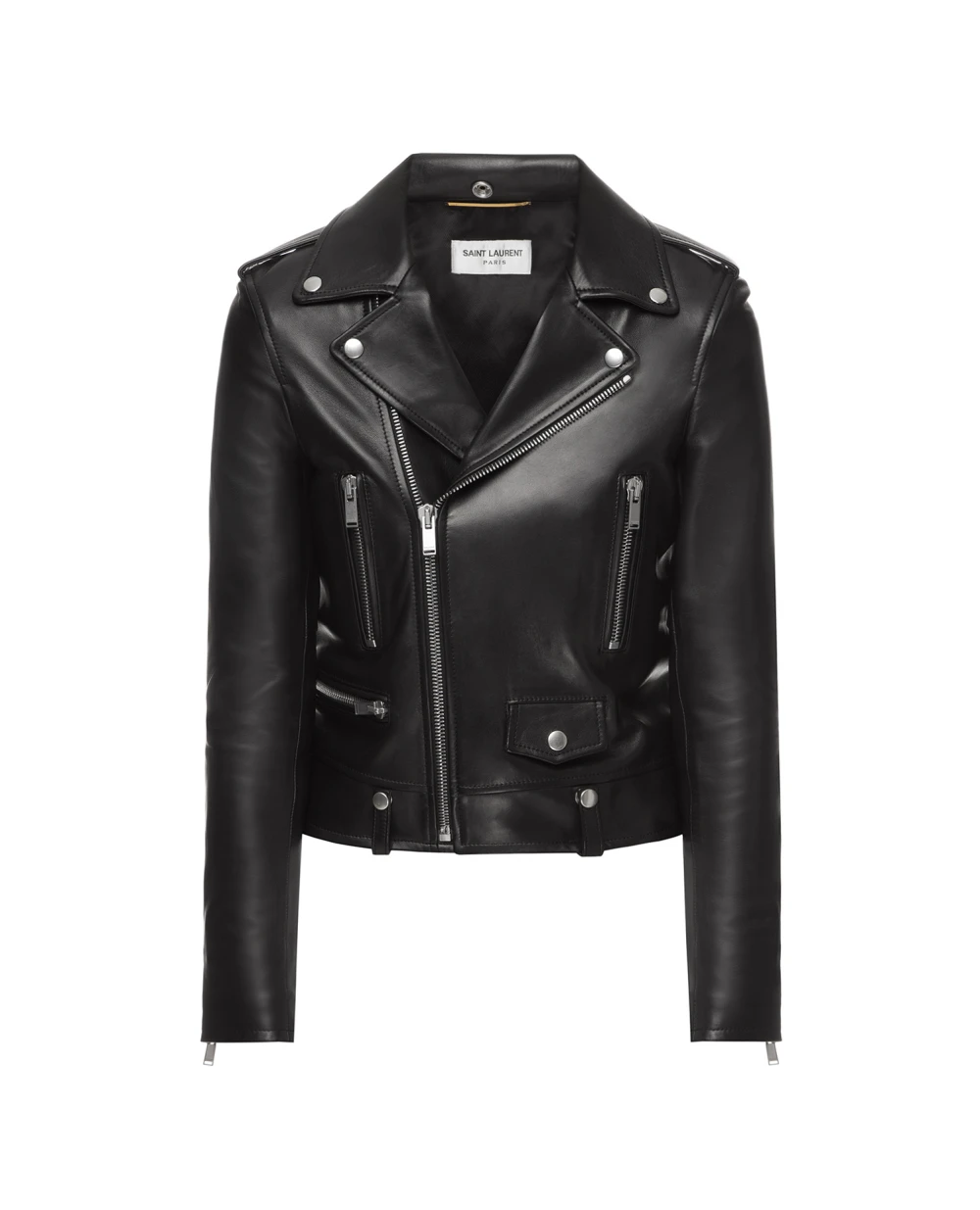 Кожаная косуха Saint Laurent 481862-Y5OA2-, черный цвет • Купить в интернет-магазине Kameron