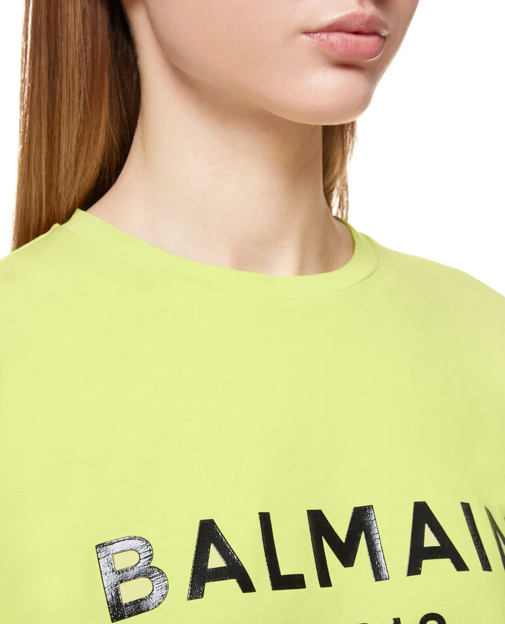 Футболка Balmain VF0EE005B035, салатовый цвет • Купить в интернет-магазине Kameron