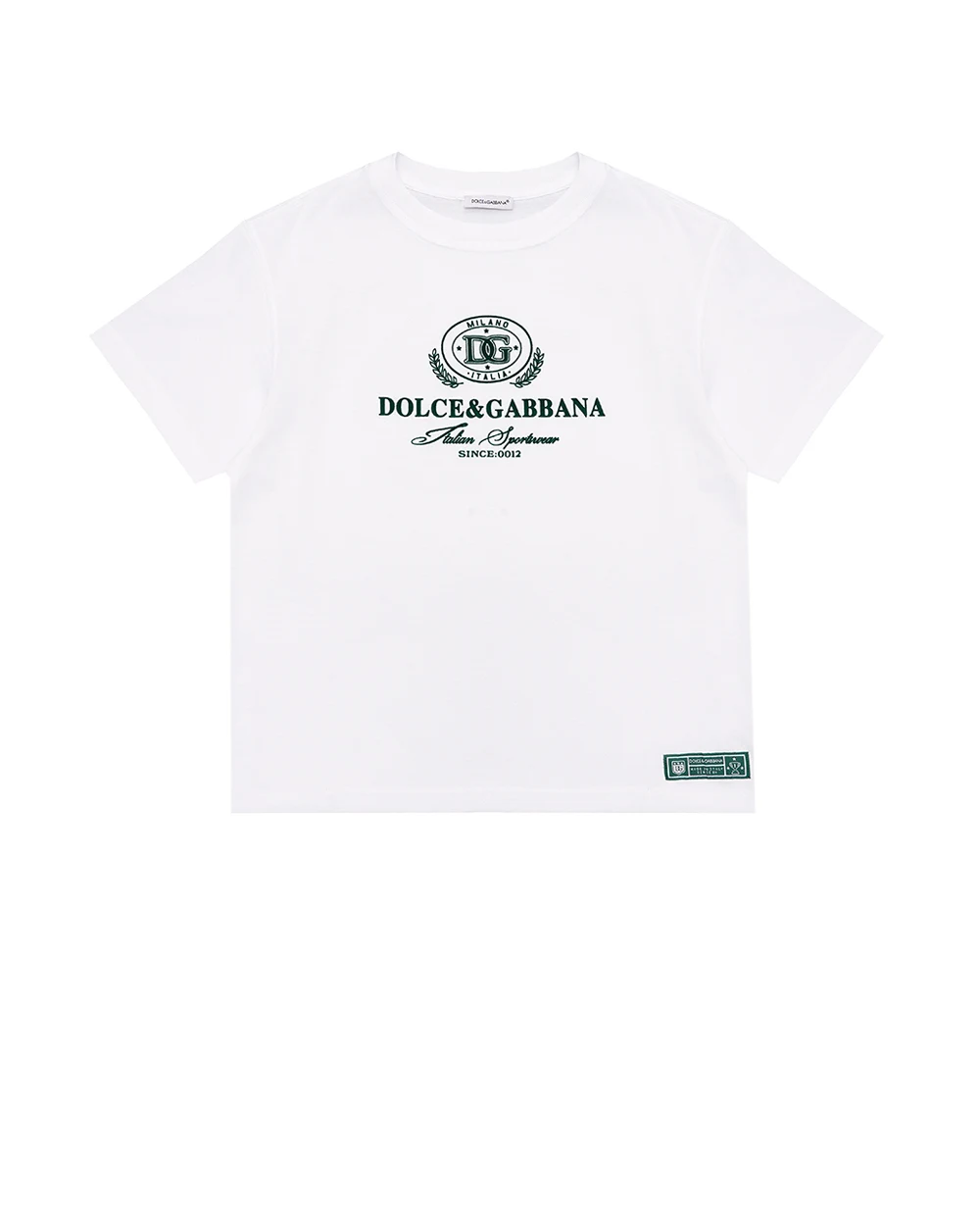 Детская футболка Dolce&Gabbana Kids L4JTHV-G7NVW-B, белый цвет • Купить в интернет-магазине Kameron