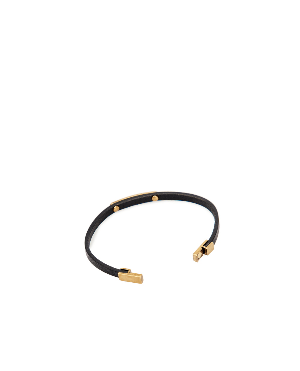 Кожаный браслет Saint Laurent 506148-0IH1W, черный цвет • Купить в интернет-магазине Kameron
