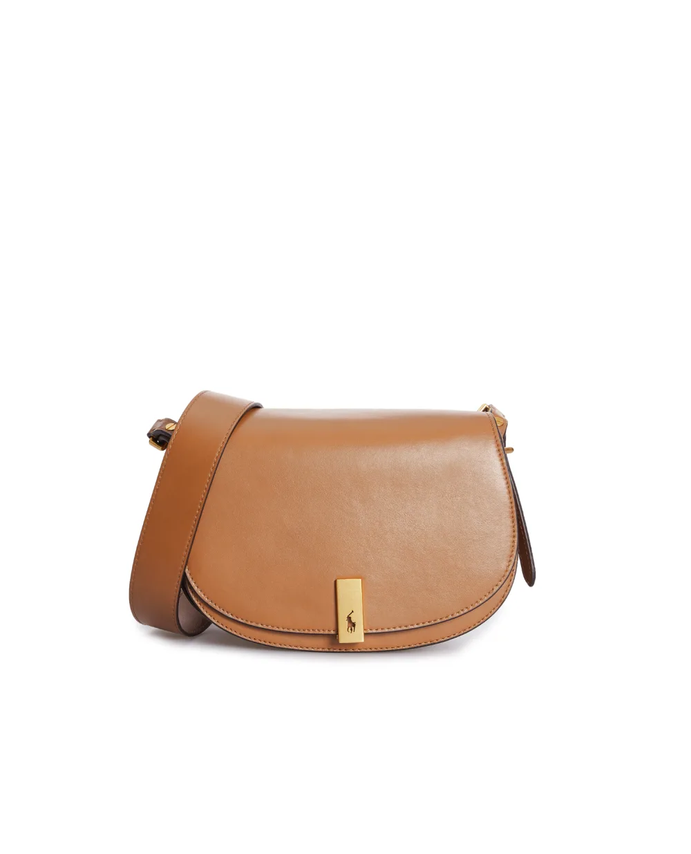 Кожаная сумка Polo ID Saddle Crossbody Medium Polo Ralph Lauren 428871325002, бежевый цвет • Купить в интернет-магазине Kameron