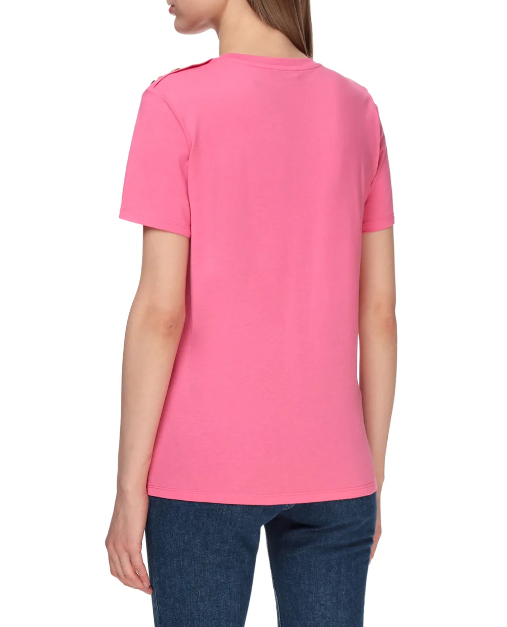 Футболка Balmain VF11350B001-S, розовый цвет • Купить в интернет-магазине Kameron