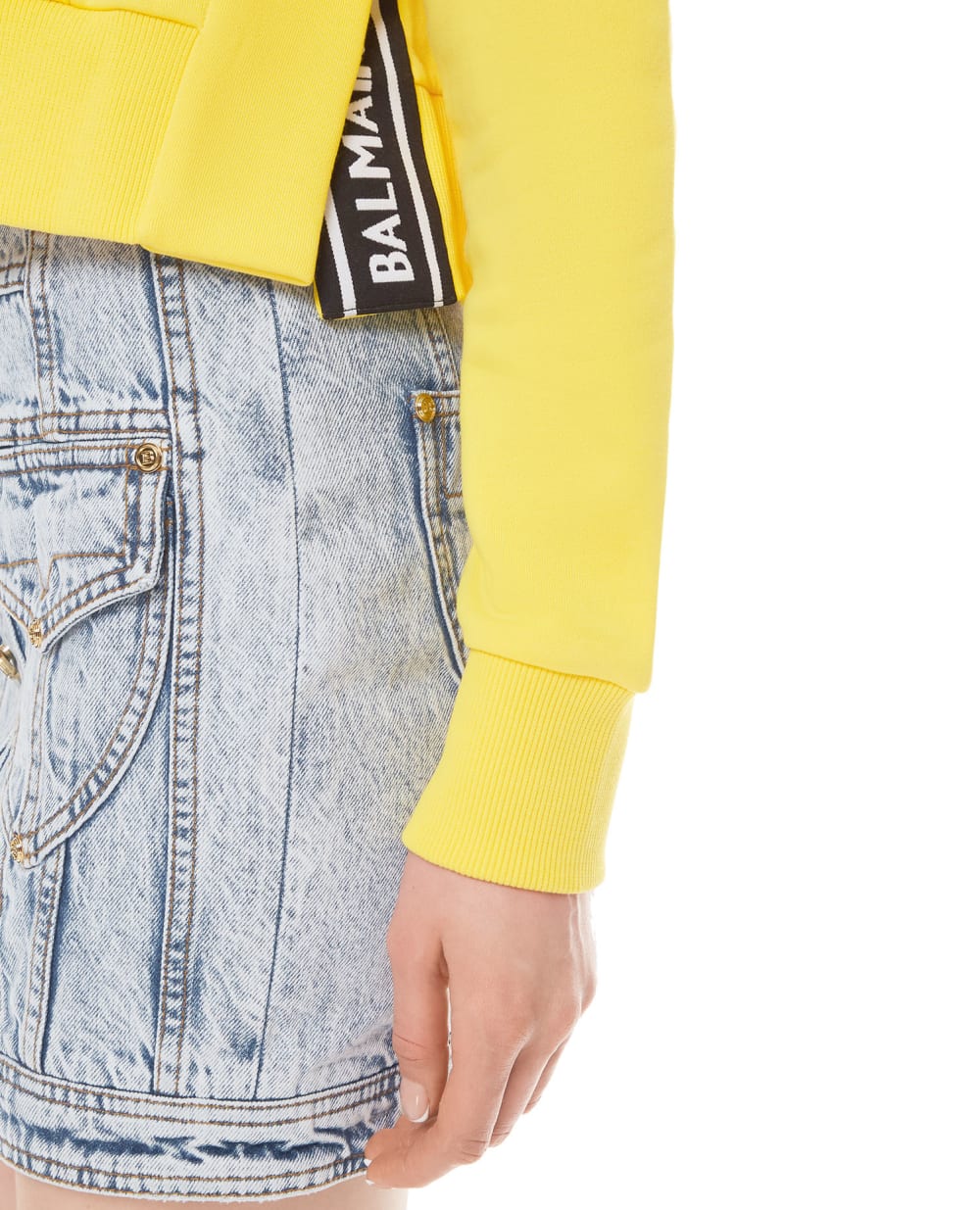 Худи Balmain VF13792B010, желтый цвет • Купить в интернет-магазине Kameron