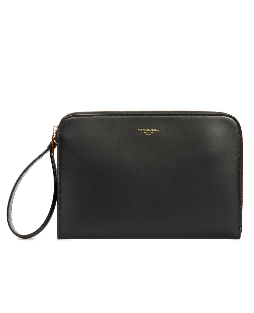 Кожаная борсетта Dolce&Gabbana BM1751-AC954, черный цвет • Купить в интернет-магазине Kameron