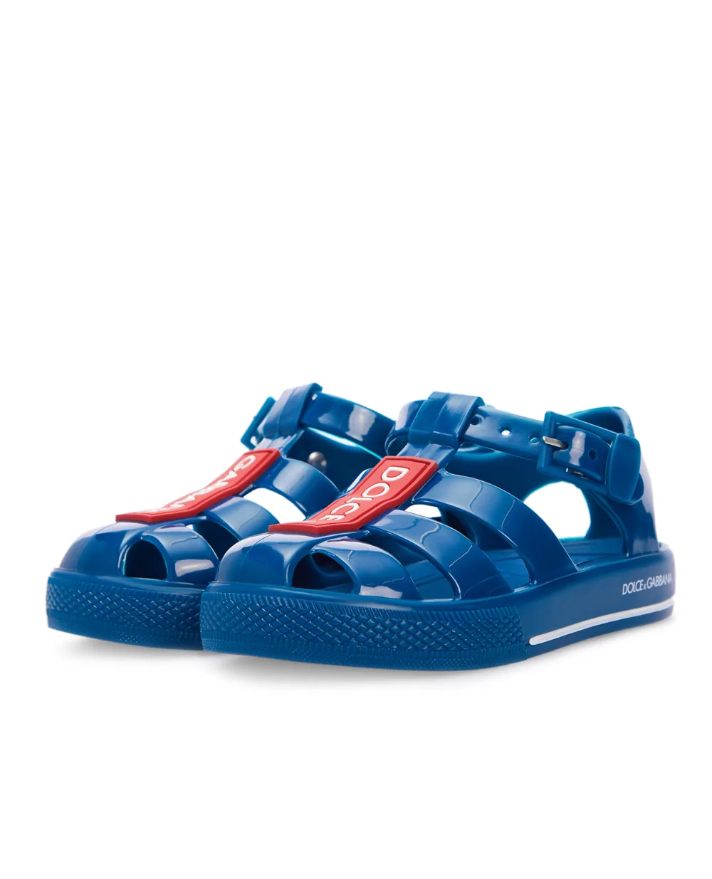 Детские сандалии Dolce&Gabbana Kids DN0115-AK498-, синий цвет • Купить в интернет-магазине Kameron