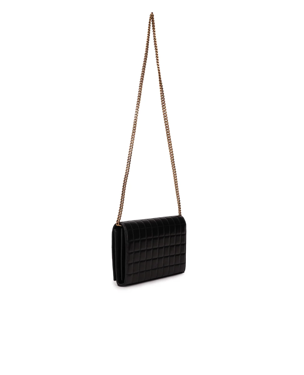 Кожаная сумка Cassandre Chain Wallet Saint Laurent 743346-AABVP, черный цвет • Купить в интернет-магазине Kameron