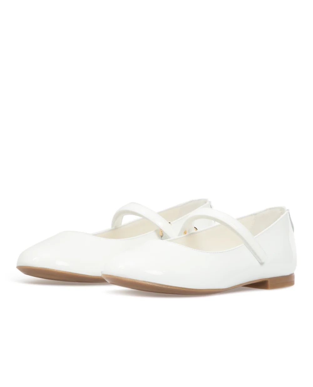 Лаковые балетки Dolce&Gabbana Kids D10699-A1328-M-, белый цвет • Купить в интернет-магазине Kameron