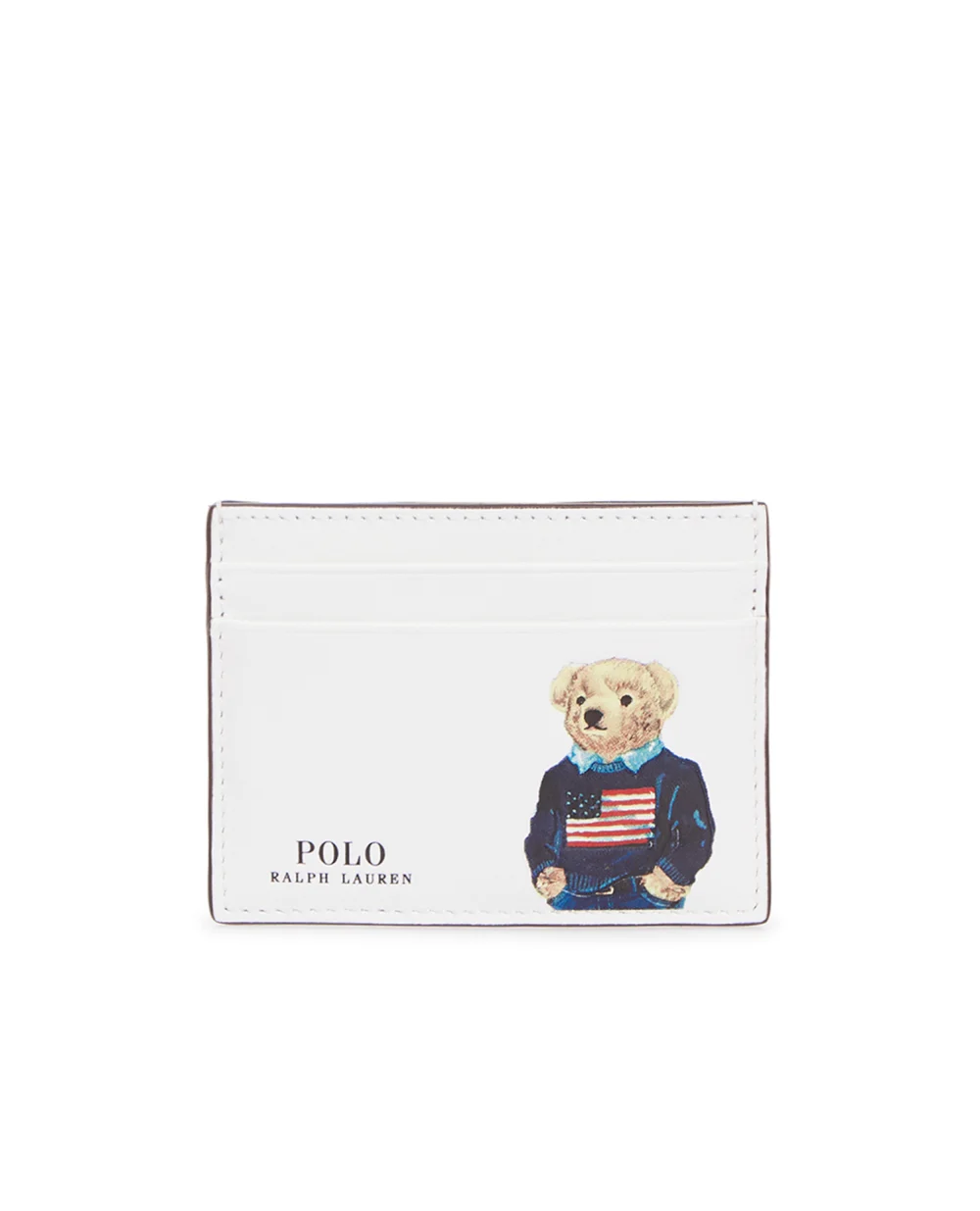 Кожаная визитница Polo Ralph Lauren 427828896001, белый цвет • Купить в интернет-магазине Kameron