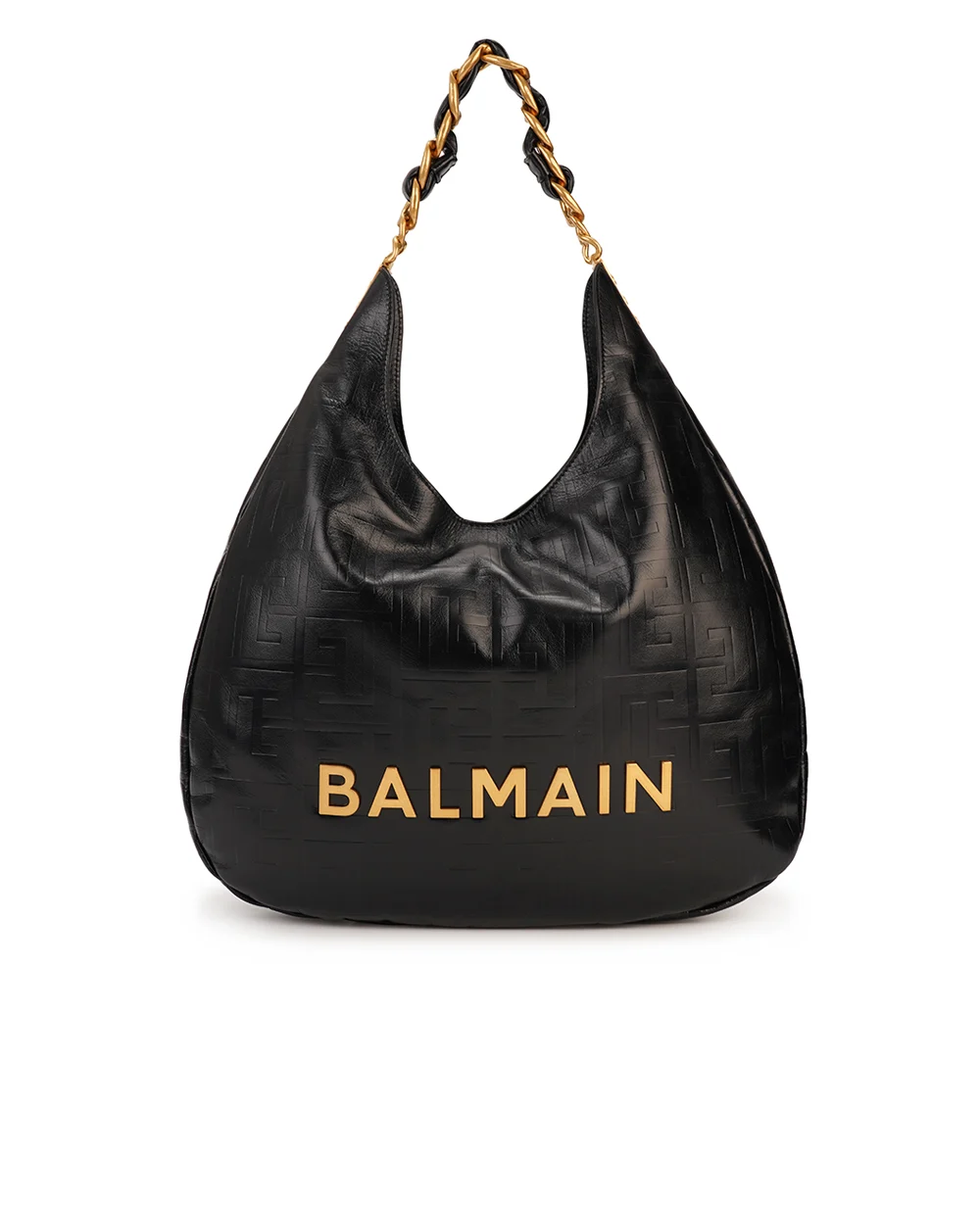Шкіряна сумка 1945 Large Balmain EN0BT929LETF, чорний колір • Купити в інтернет-магазині Kameron