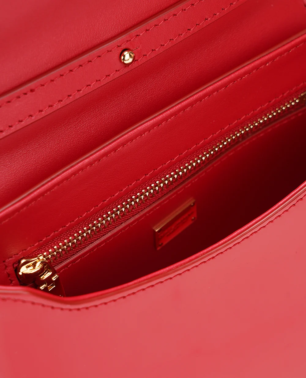 Кожаная сумка DG Logo Mini Dolce&Gabbana BB7568-A1471, красный цвет • Купить в интернет-магазине Kameron