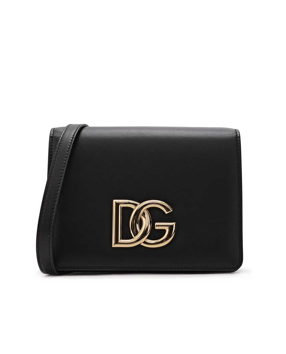 Кожаная сумка Crossbody Dolce&Gabbana BB7579-AW576, черный цвет • Купить в интернет-магазине Kameron