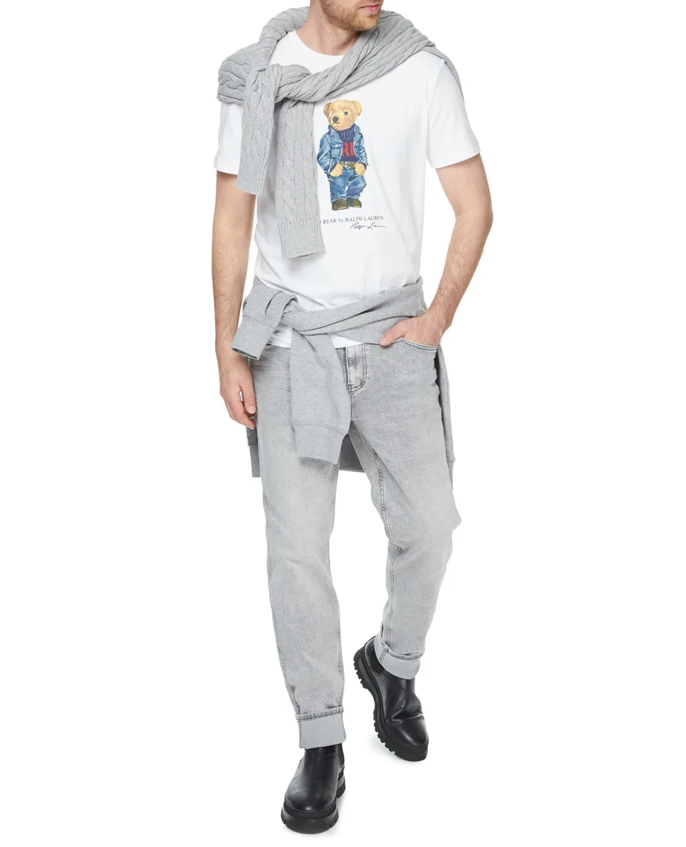 Футболка Polo Ralph Lauren 710853310001, белый цвет • Купить в интернет-магазине Kameron