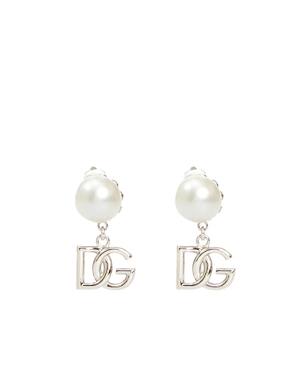 Клипсы Dolce&Gabbana WEN8P2-W1111, серебряный цвет • Купить в интернет-магазине Kameron