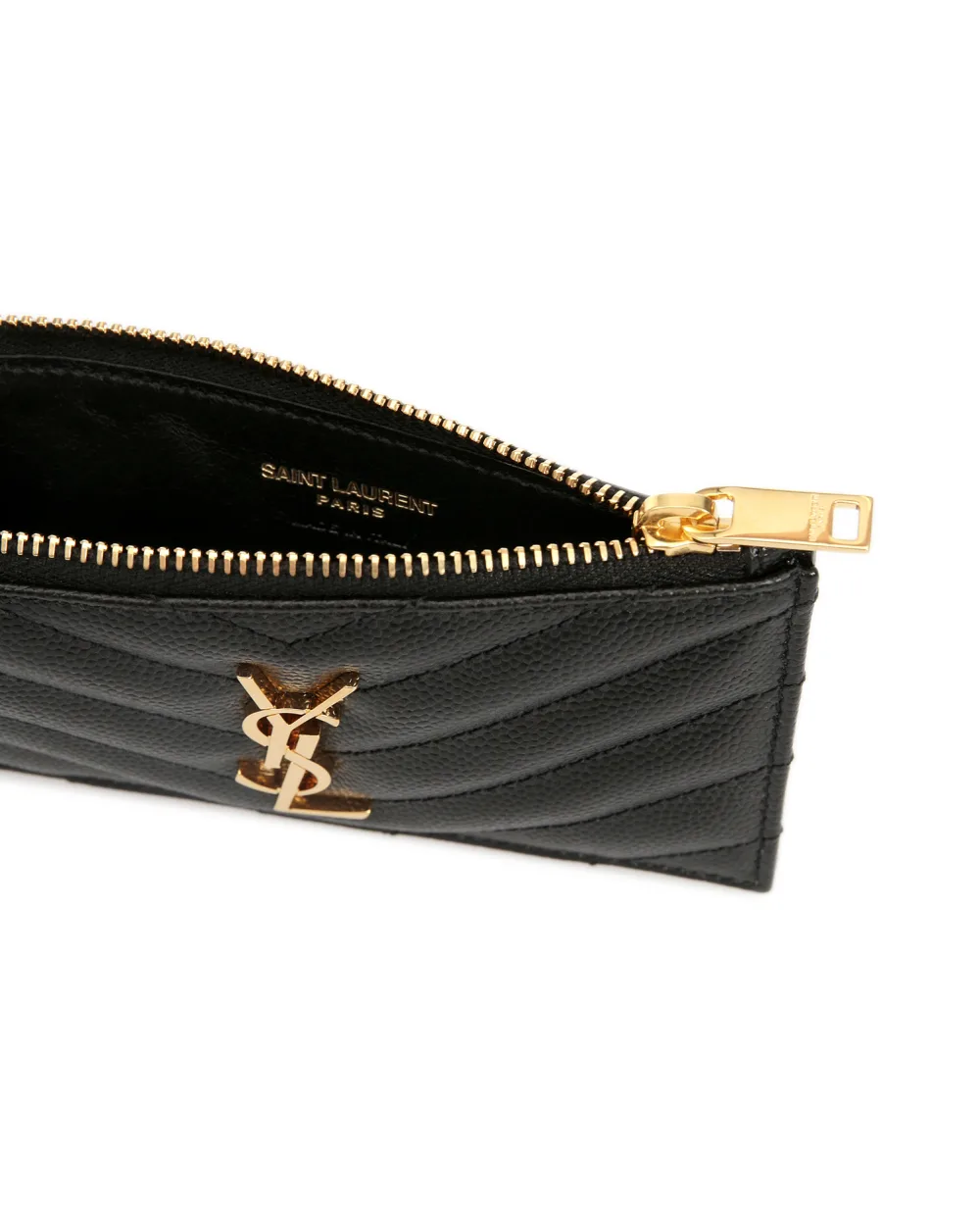 Шкіряна візитниця Saint Laurent 607915-BOW01, чорний колір • Купити в інтернет-магазині Kameron