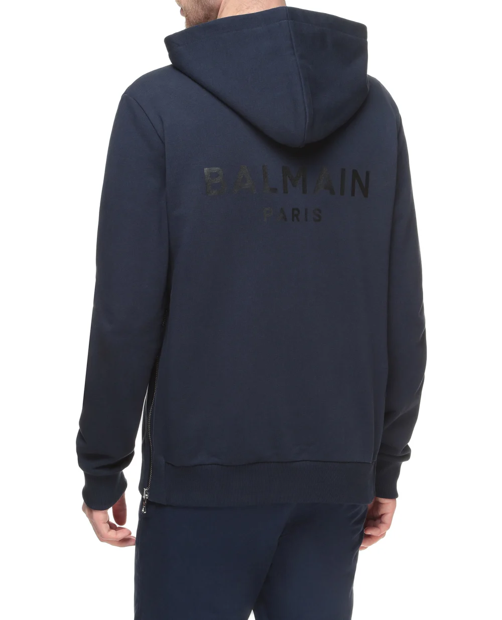 Худи Balmain XH1JR010BB23, синий цвет • Купить в интернет-магазине Kameron