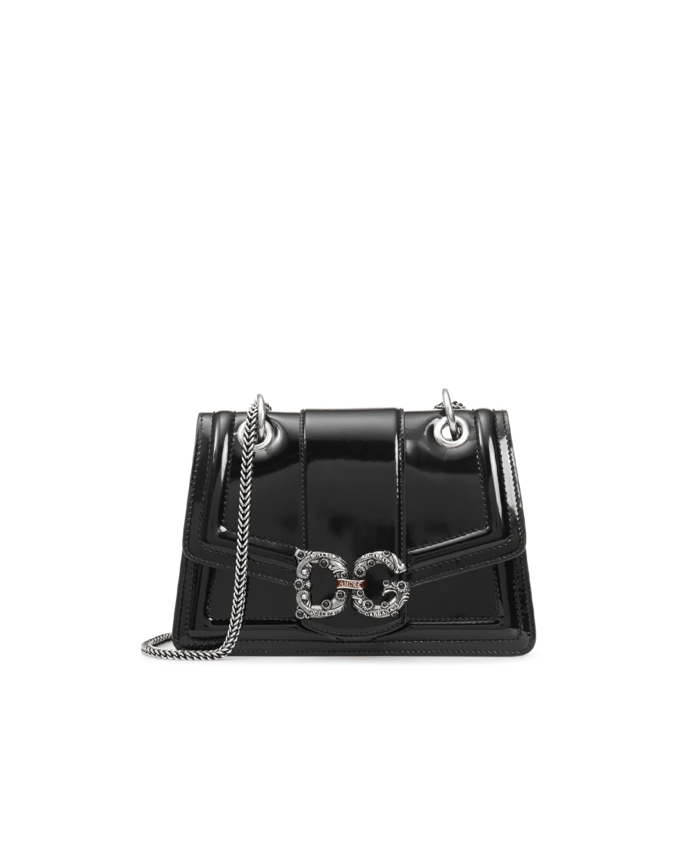 Кожаная сумка DG Amore Dolce&Gabbana BB6676-A1037, черный цвет • Купить в интернет-магазине Kameron