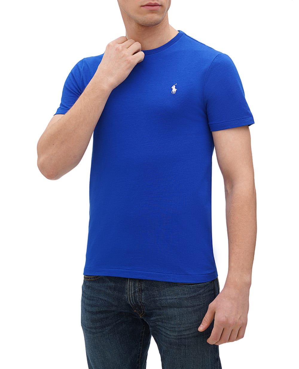 Футболка Polo Ralph Lauren 710671438347, синий цвет • Купить в интернет-магазине Kameron