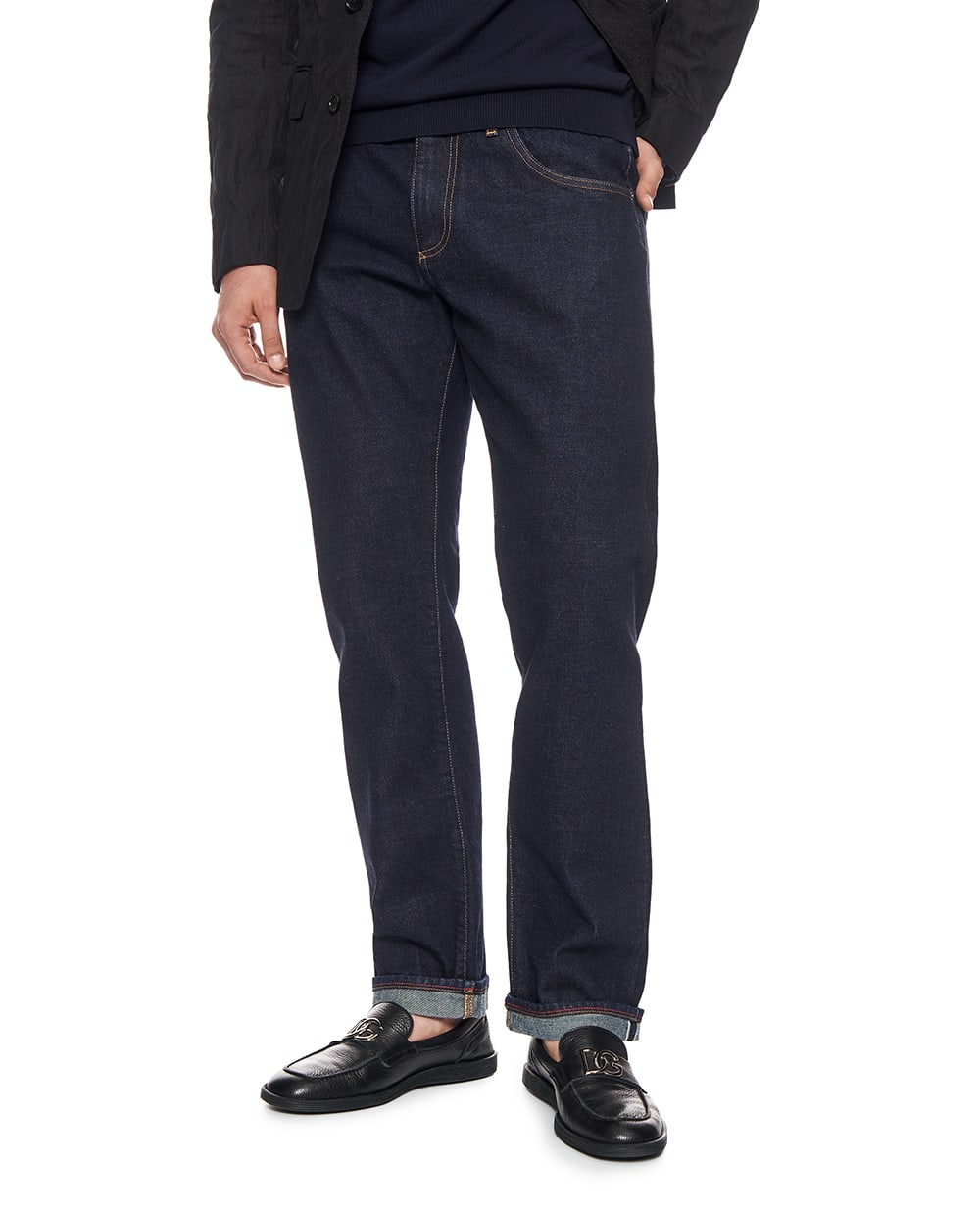 Джинсы с вышивкой Dolce&Gabbana GP14JZ-G8NM1, синий цвет • Купить в интернет-магазине Kameron