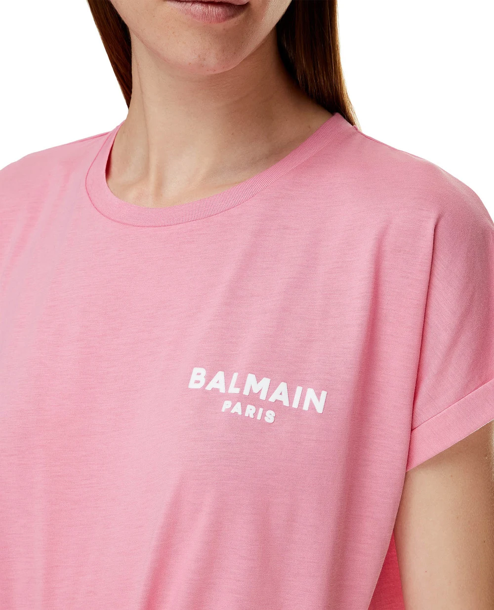 Футболка Balmain UF11351I382-S, розовый цвет • Купить в интернет-магазине Kameron